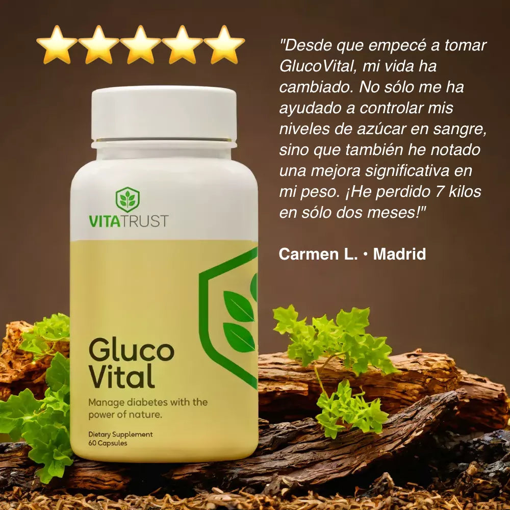 GlucoVital • Equilibra el azúcar de forma natural • VitaTrust