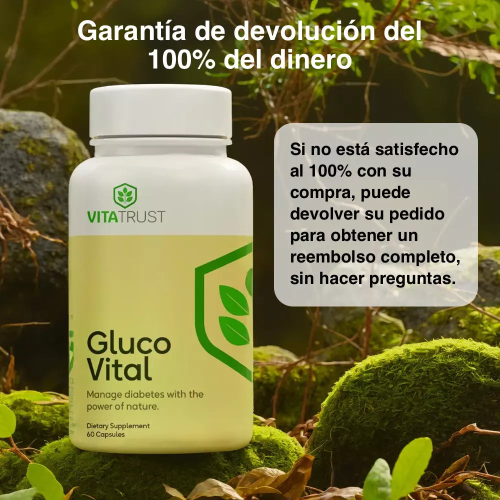 GlucoVital • Equilibra el azúcar de forma natural • VitaTrust