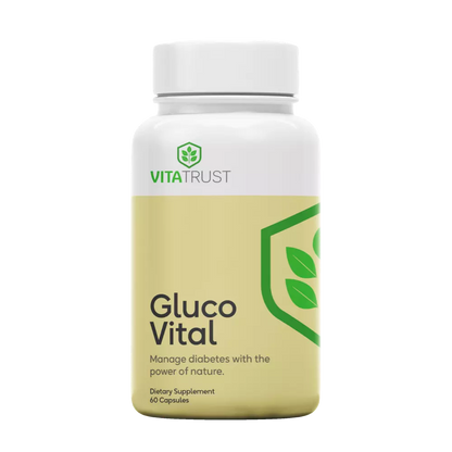 GlucoVital • Equilibra el azúcar de forma natural • VitaTrust