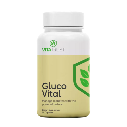 GlucoVital • Equilibra el azúcar de forma natural • VitaTrust