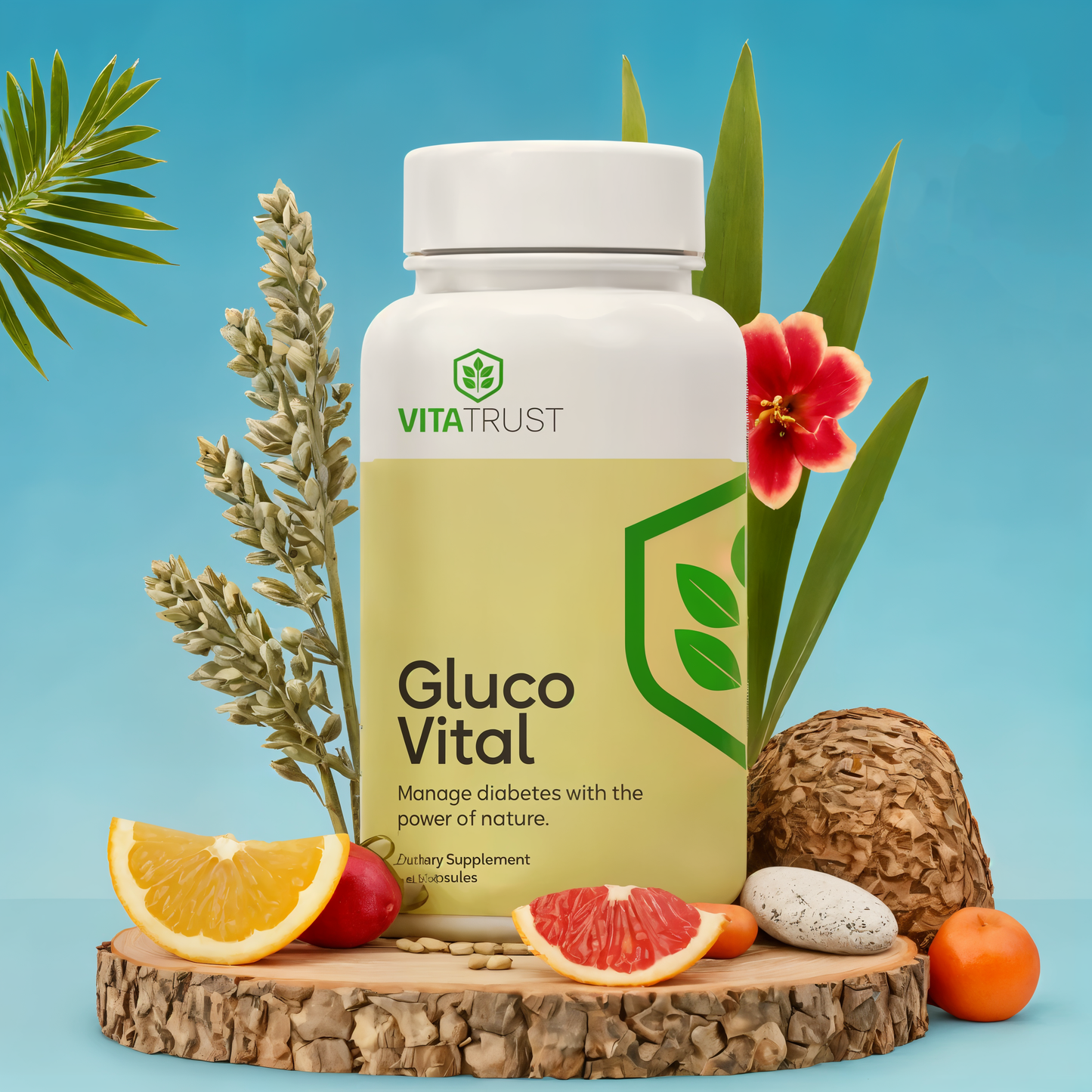 GlucoVital • Equilibra el azúcar de forma natural • VitaTrust